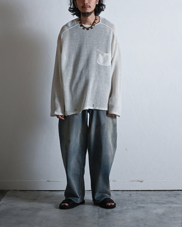 MARBLING MESH LS T-SHIRT
