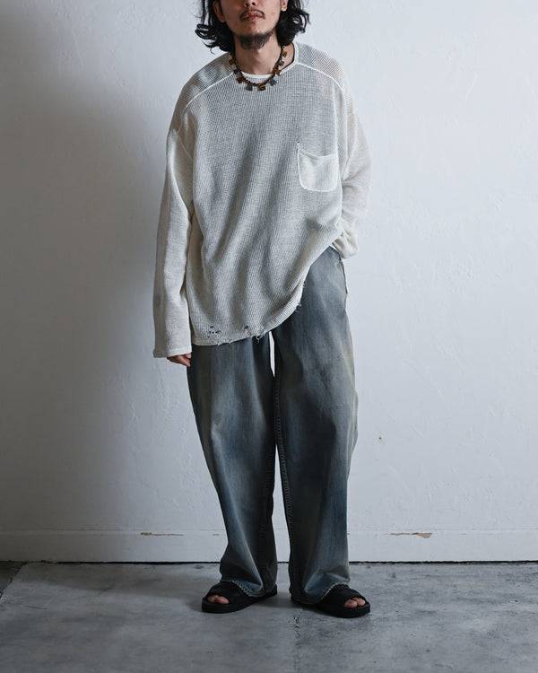 MARBLING MESH LS T-SHIRT