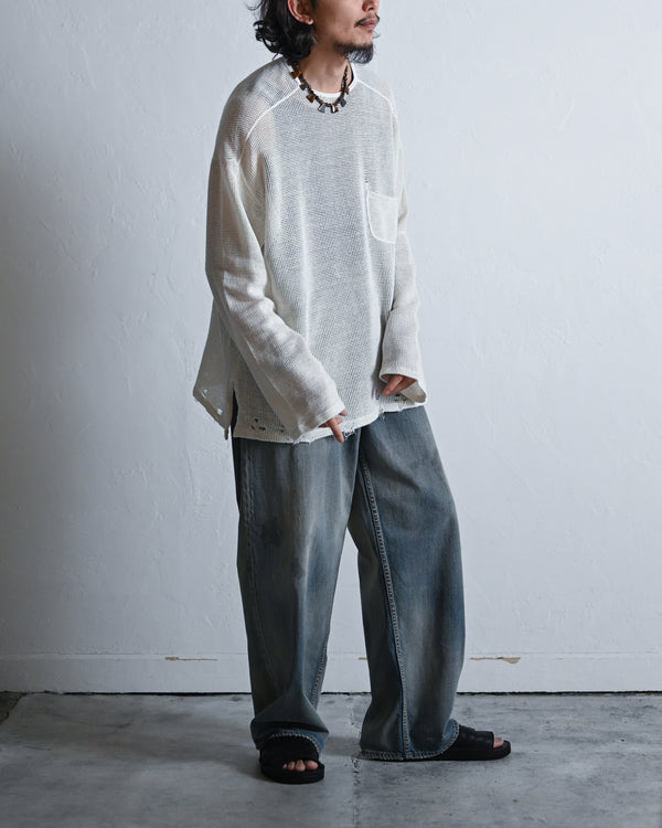 MARBLING MESH LS T-SHIRT