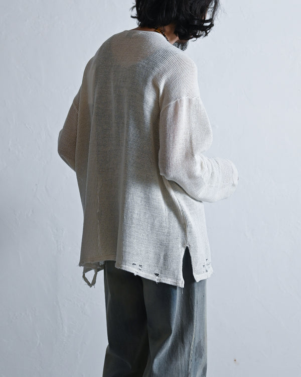 MARBLING MESH LS T-SHIRT
