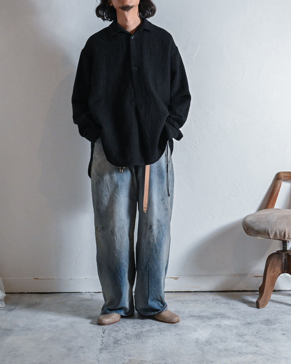 ANCELLM AGING WIDE DENIM 5P PANTS 2