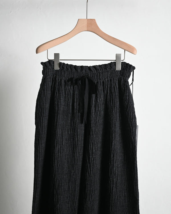 Wool Rever Fulling Wide Trousers