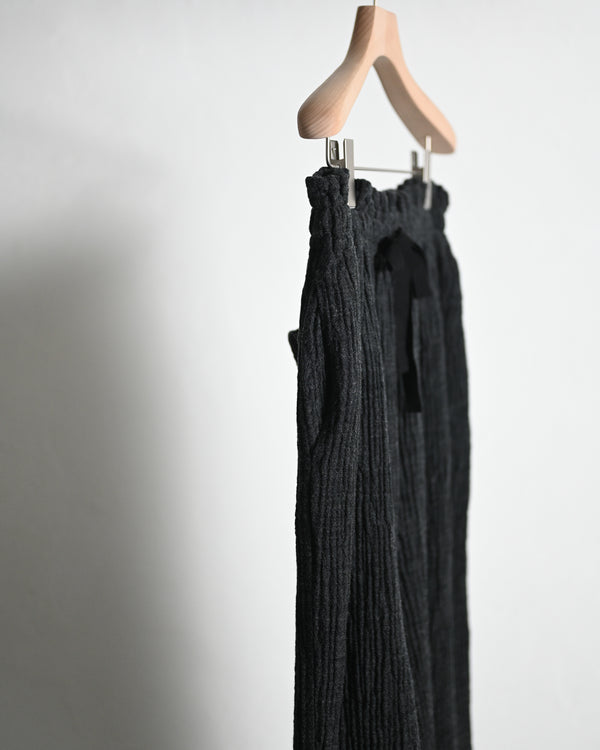 Wool Rever Fulling Wide Trousers