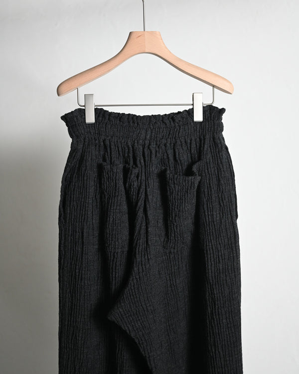 Wool Rever Fulling Wide Trousers