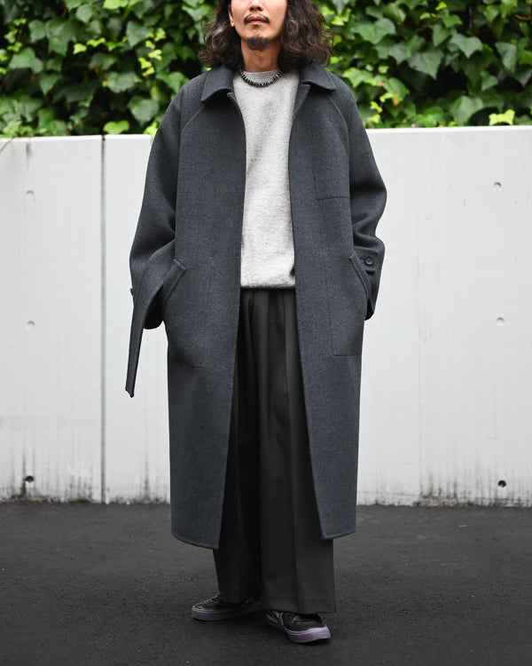 Extra Fine Wool Rever Raglan Coat