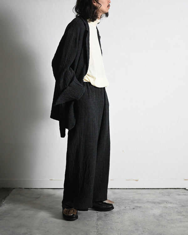 Wool Rever Fulling Wide Trousers