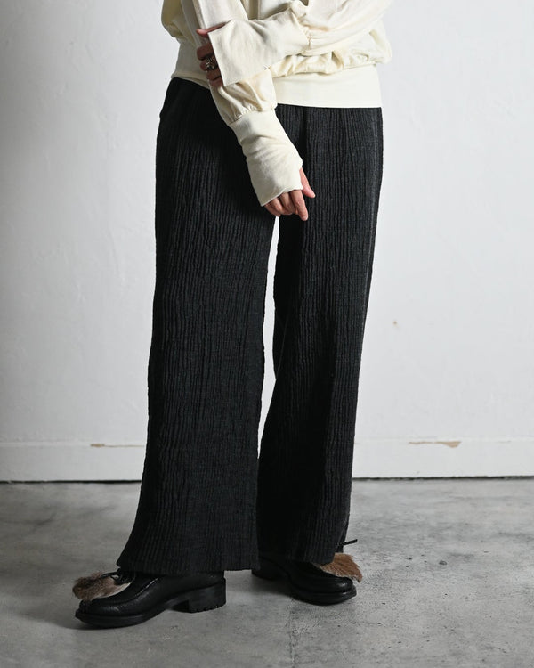 Wool Rever Fulling Wide Trousers