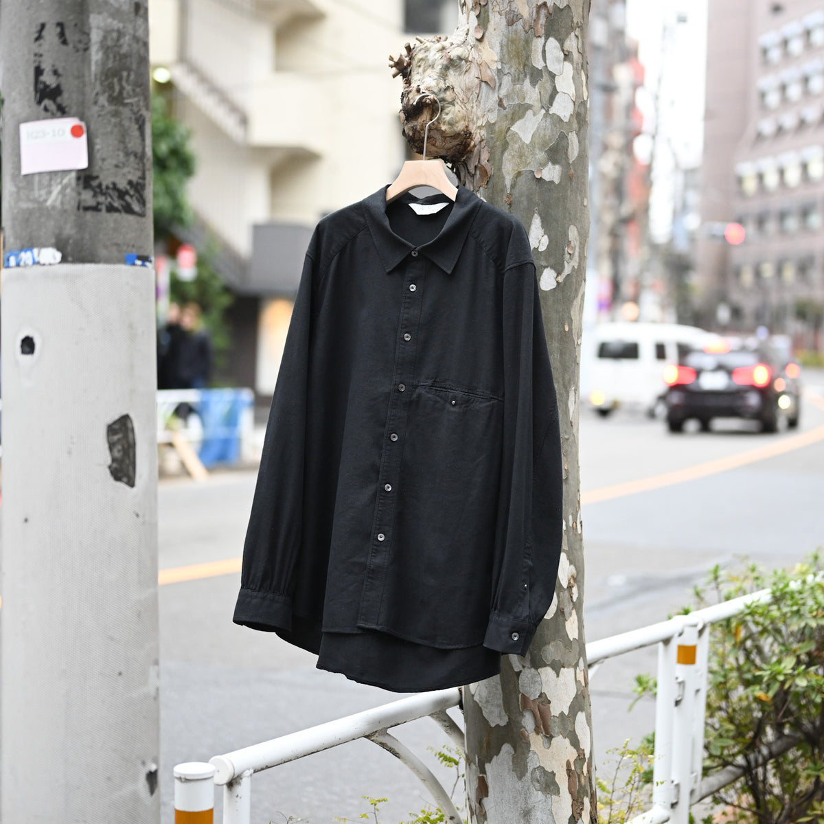 L/S NEP BOXY SHIRT, black – coelacanth