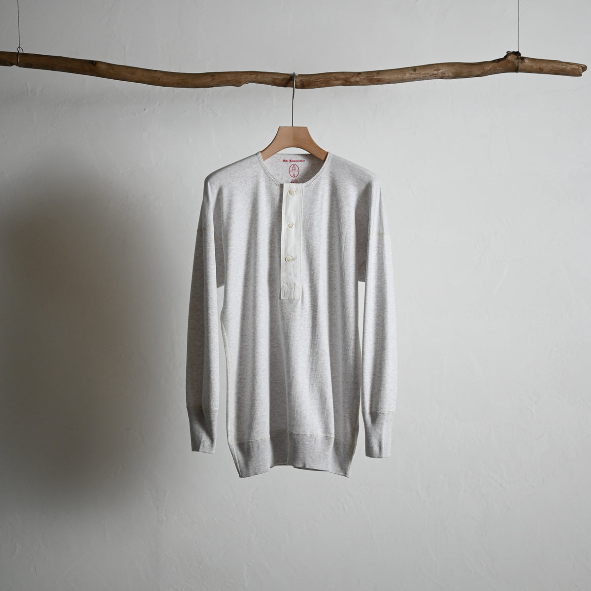 Olde Homesteader - WHITE HEATHER / HENLEY NECK LONG SLEEVE 