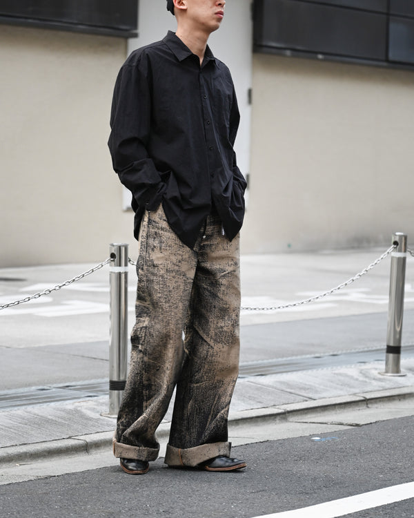 x-ray jacquard denim trouser