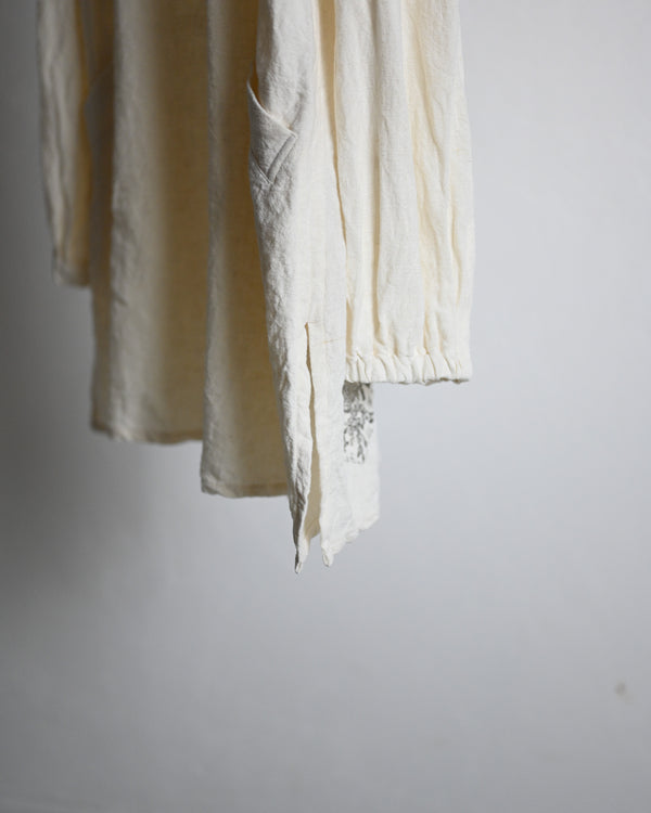 SMOCK-white, canvas linen
