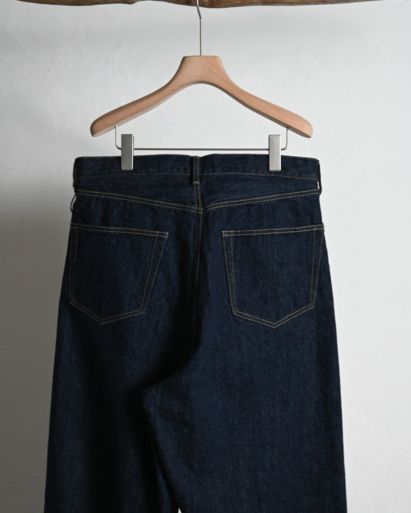5POCKT BAGGY PANTS, raw denim, indigo
