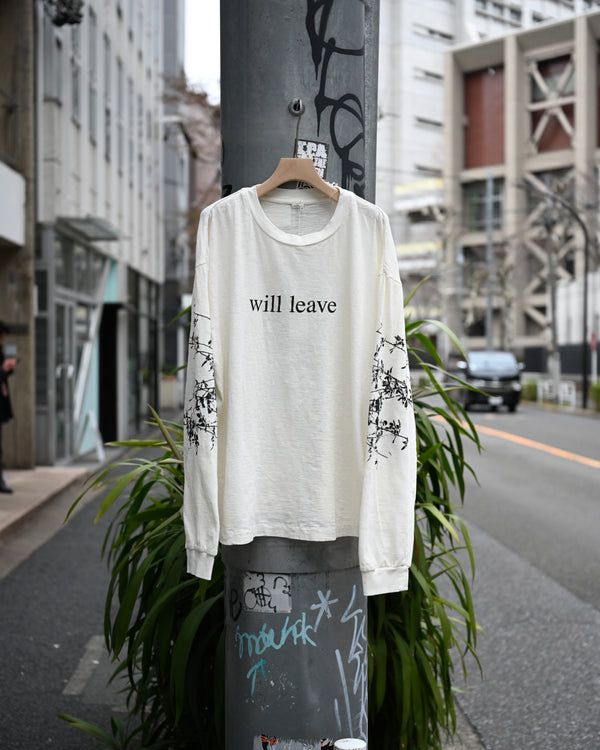 My L/S TEE "will leave", white