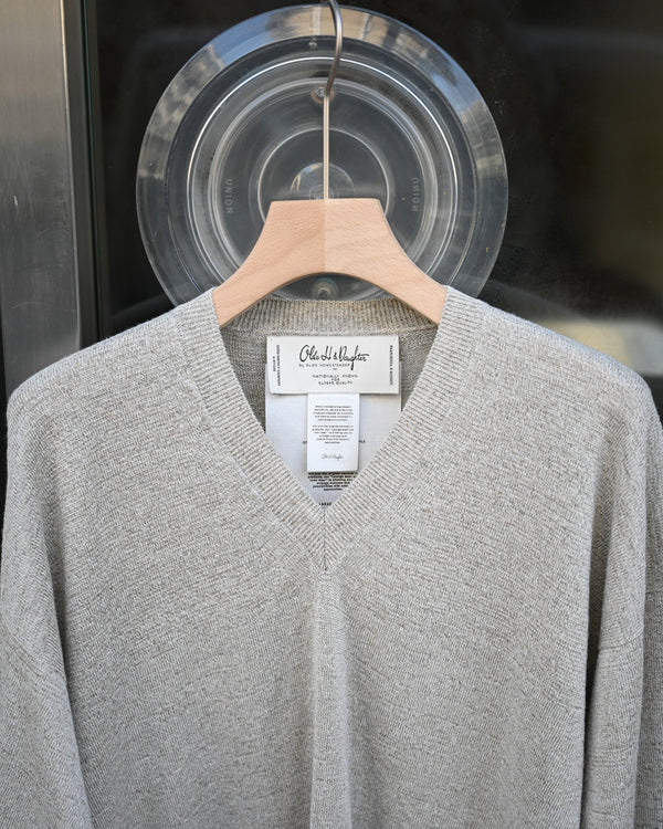 SILK LINEN V L/S, white sand