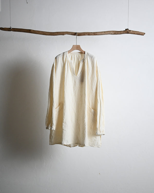 SMOCK-white, canvas linen