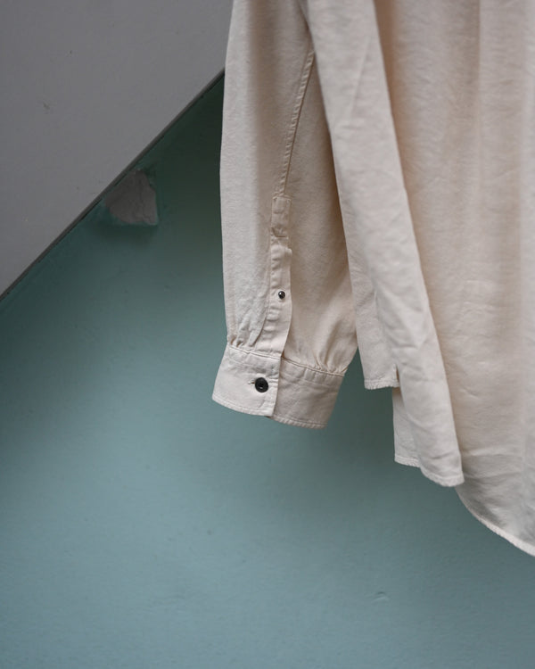 L/S NEP BOXY SHIRT, d.white