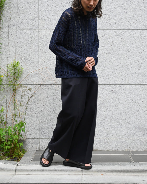 FINE WOOL REVER TROUSERS