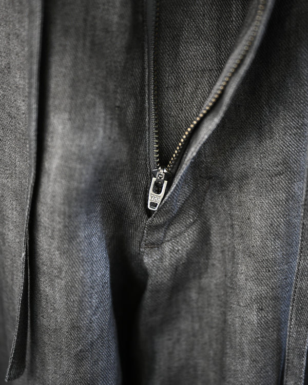 Sumi-Dyed Linen Wide Pants