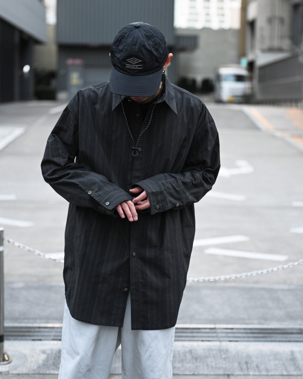 ex. MADRAS STRIPE BIG SHIRT LS