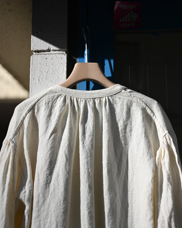 SMOCK-white, canvas linen