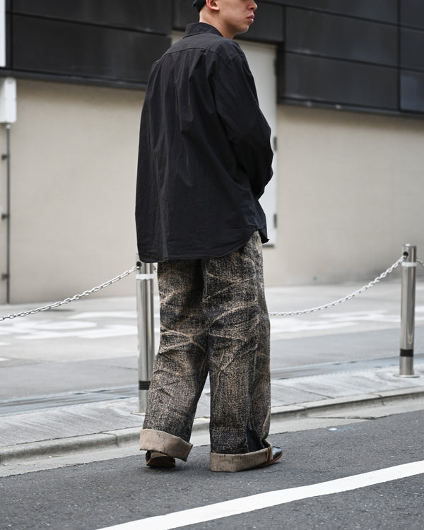 x-ray jacquard denim trouser