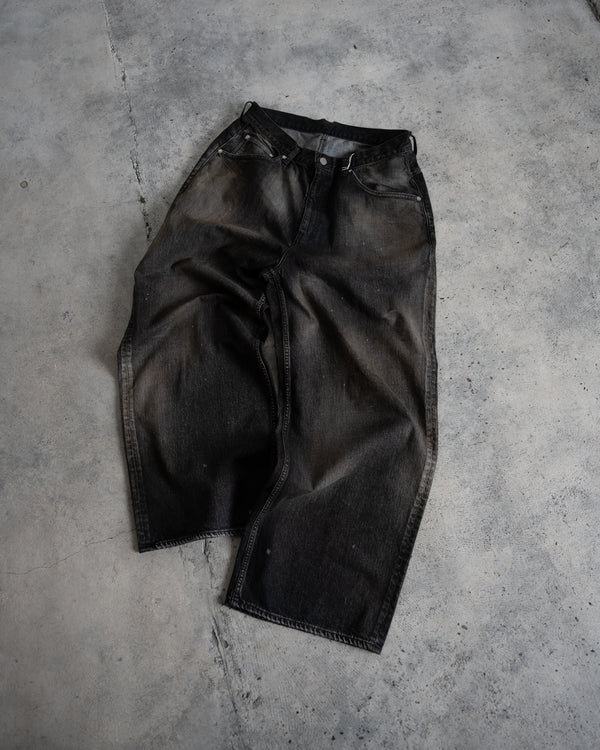 STRAIGHT WIDE DENIM PANTS