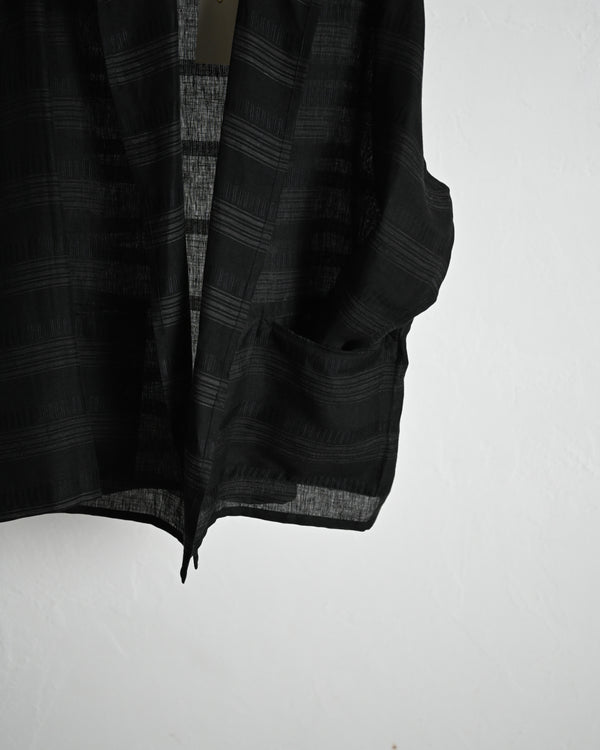 MULTI STRIPED OVER SH-JKT, black