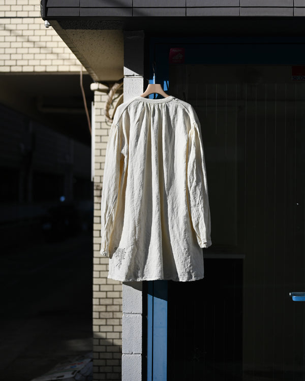 SMOCK-white, canvas linen