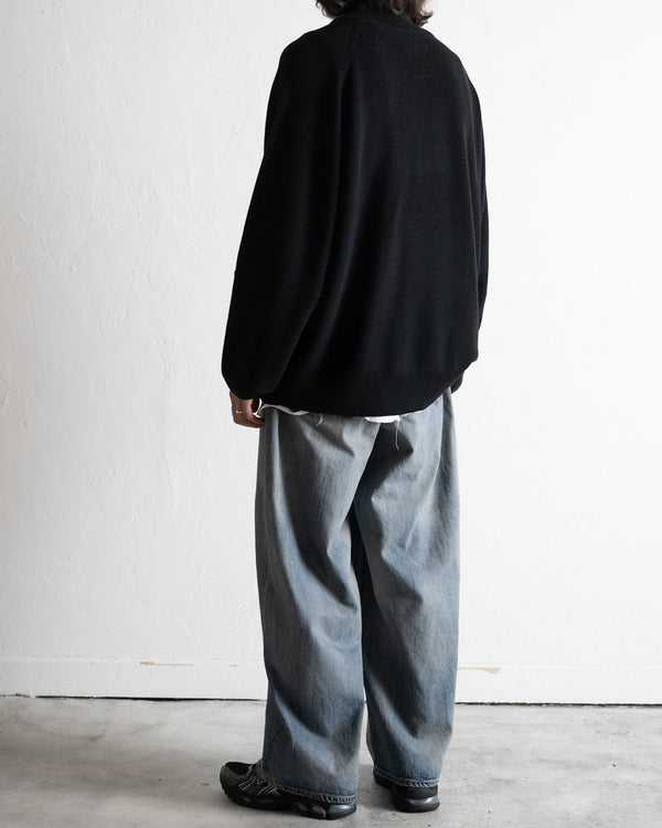 120'S WOOL HALF ZIP KNIT