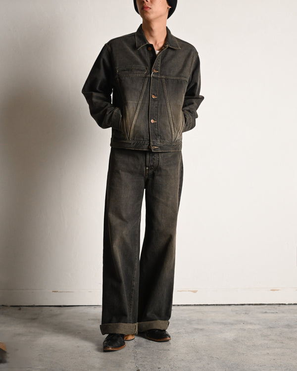 coffee black denim jacket, dstryd