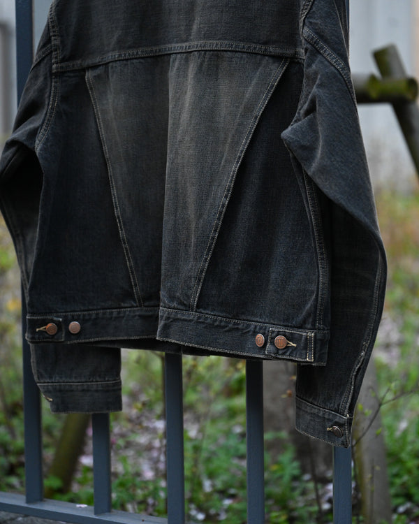 coffee black denim jacket, dstryd