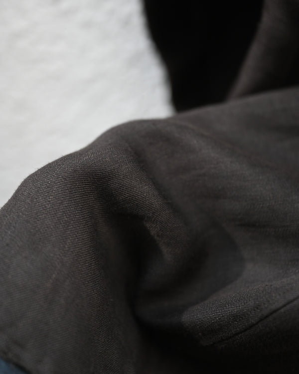 100/S LINEN TAILORED SHIRT, brown