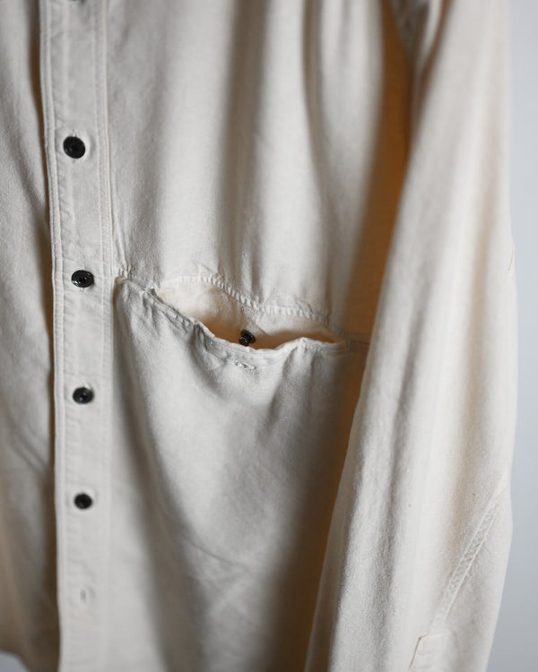 L/S NEP BOXY SHIRT, d.white