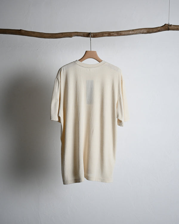 強撚絹紬糸Tシャツ, 生成