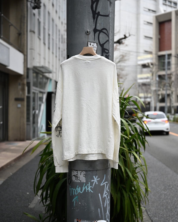 My L/S TEE "will leave", white