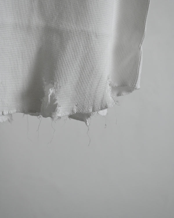 DAMAGE WAFFLE TANK, white