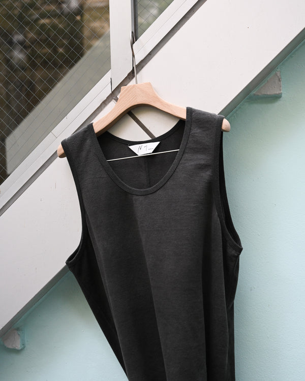 UNEVENNESS TANK TOP, black
