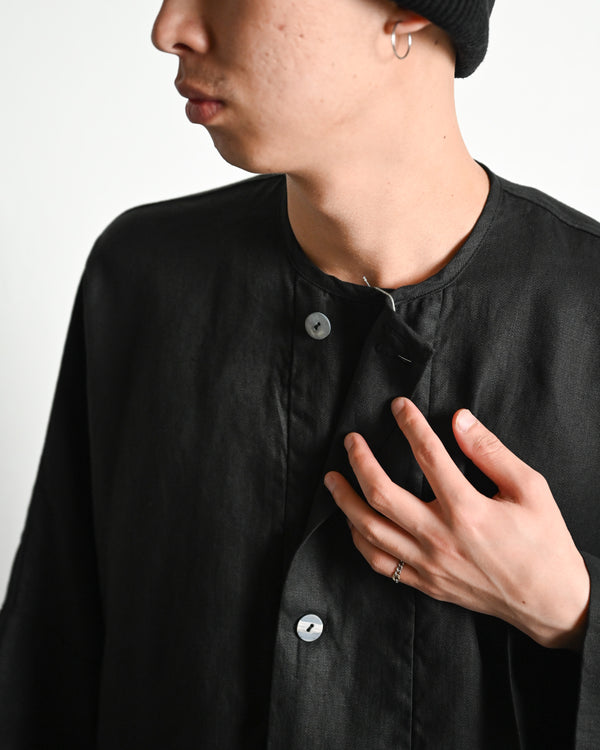 さざ波大麻ワイドジャケット, 黒