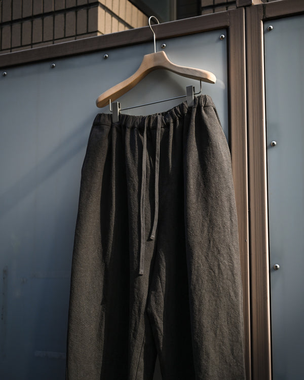 BAGGY EASY PANTS, max high count hemp, brown