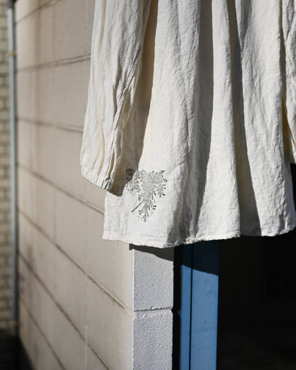 SMOCK-white, canvas linen