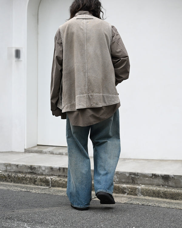 C/R DUCK UTILITY VEST, greige