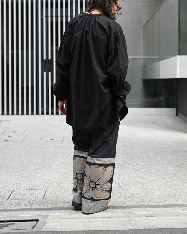 SMOCK-black, canvas linen