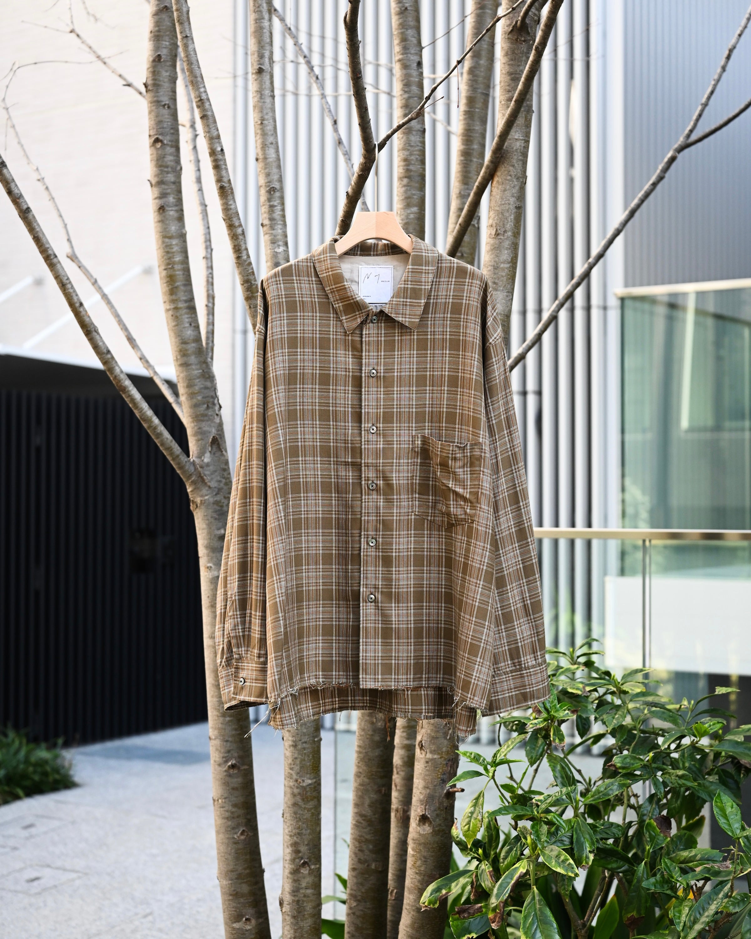 ANCELLM アンセルム - AGING RAYON CHECK SHIRT, green – coelacanth