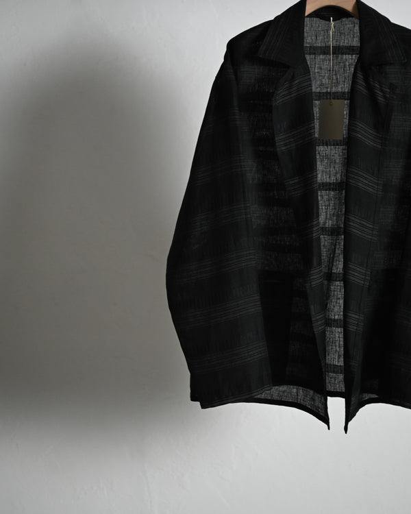 MULTI STRIPED OVER SH-JKT, black