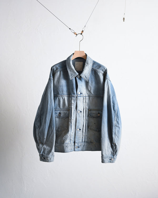 AGING DENIM JACKET, L.INDIGO