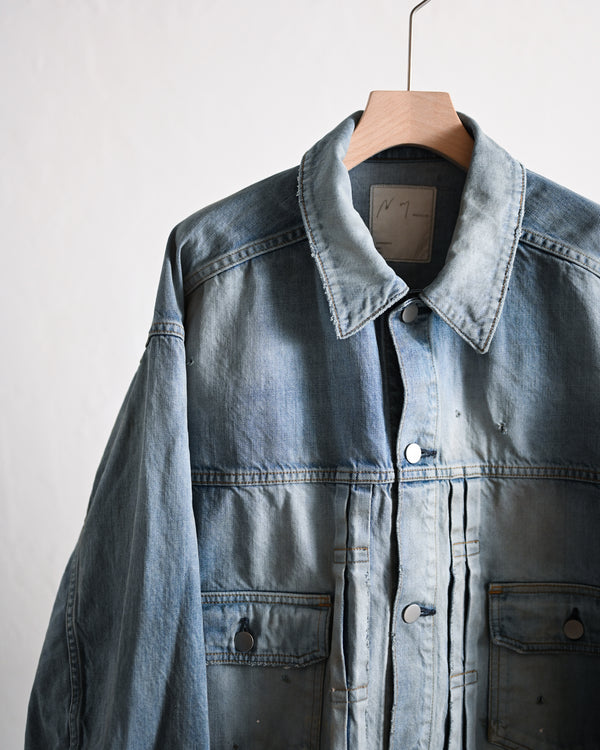 AGING DENIM JACKET, L.INDIGO