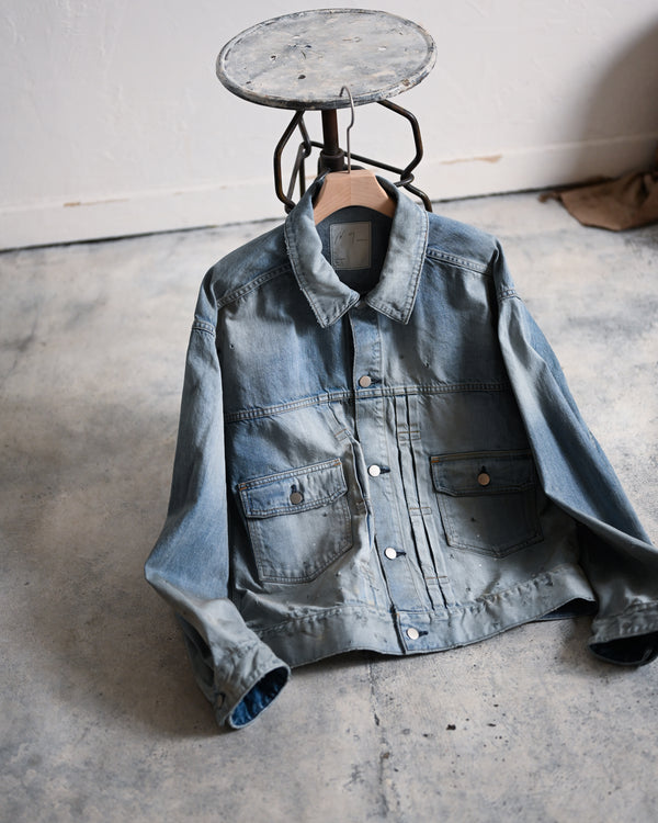 AGING DENIM JACKET, L.INDIGO