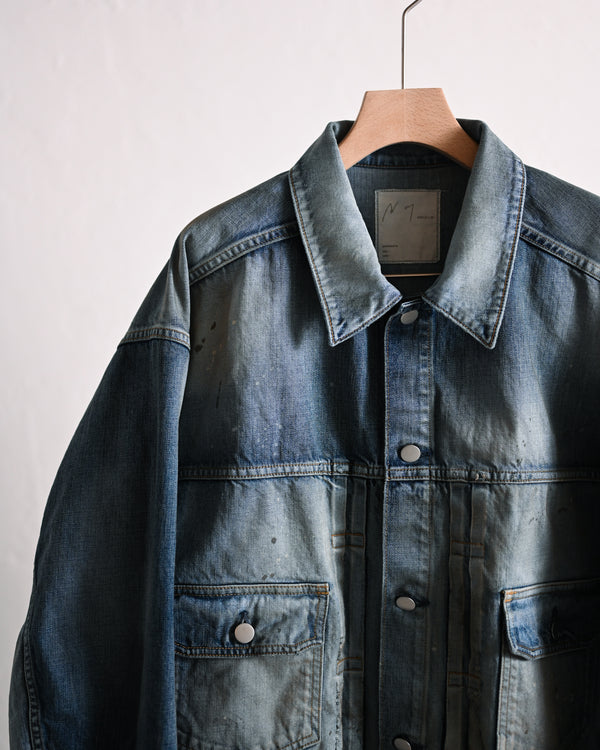 AGING DENIM JACKET, D.INDIGO