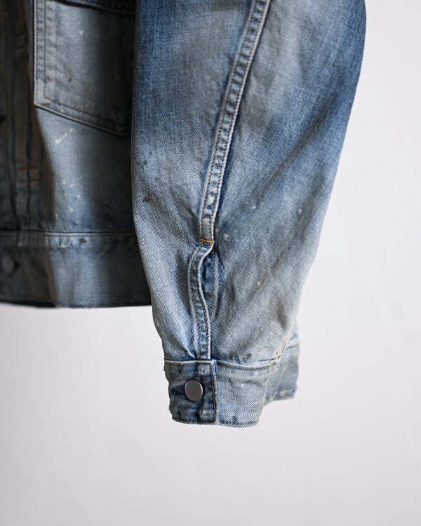 AGING DENIM JACKET, D.INDIGO