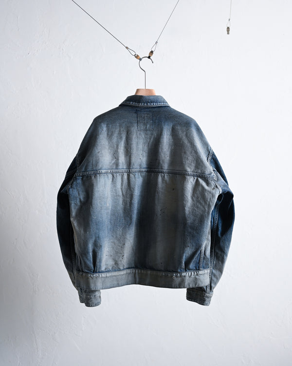 AGING DENIM JACKET, D.INDIGO